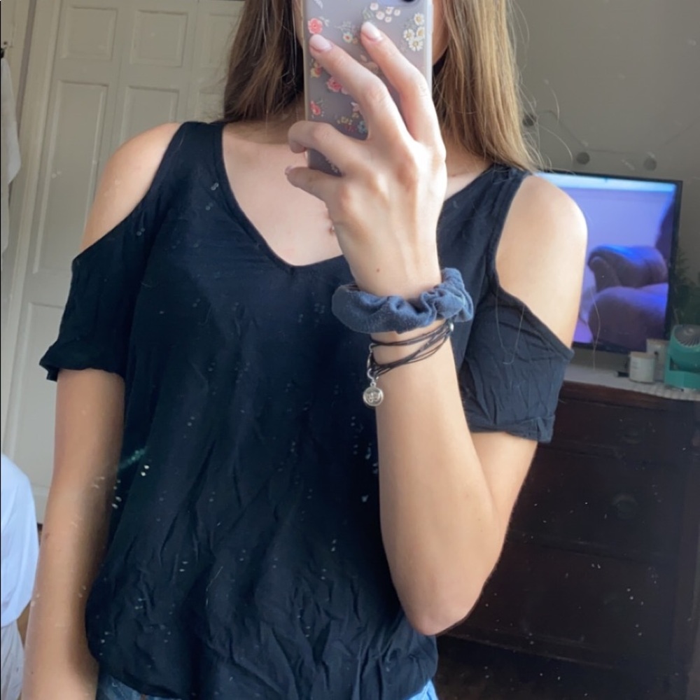 Black Off the Shoulder Top